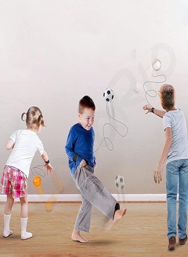 MINtile كرة مينتيل يويو النطاطة مع حزام معصم قابل للتعديل - لعبة رمي والتقاط ملونة للأطفال من الجنسين | لعبة ارتداد آمنة | تخفيف التوتر | هدية تذكارية لحفلات أعياد الميلاد (عبوة من قطعة واحدة) - Image 2